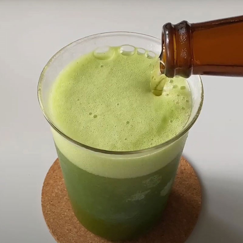 Bước 2 Pha bia matcha Bia matcha
