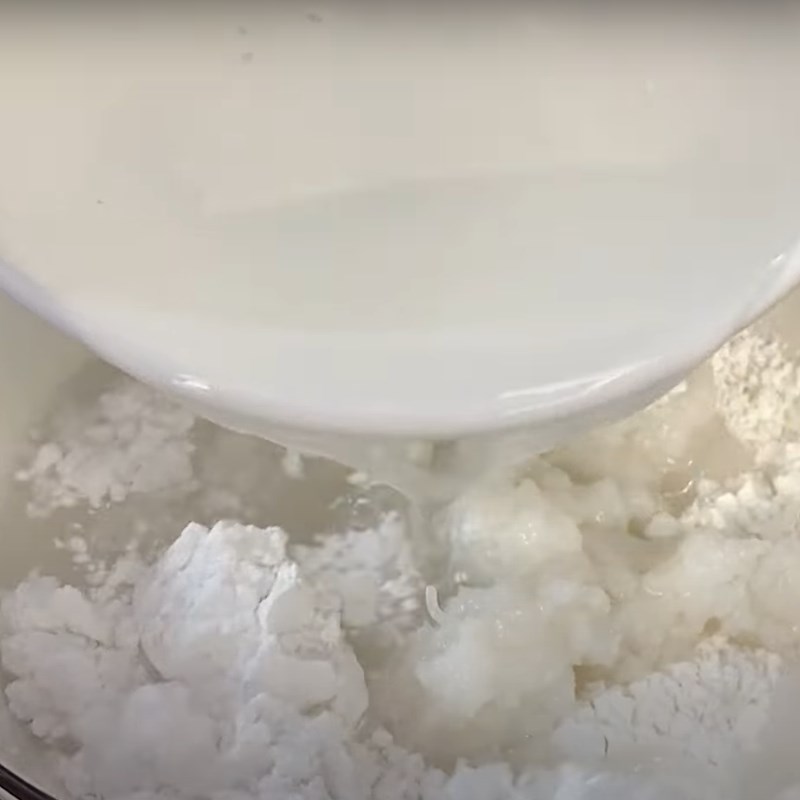 Bước 1 Pha bột Bánh gật gù