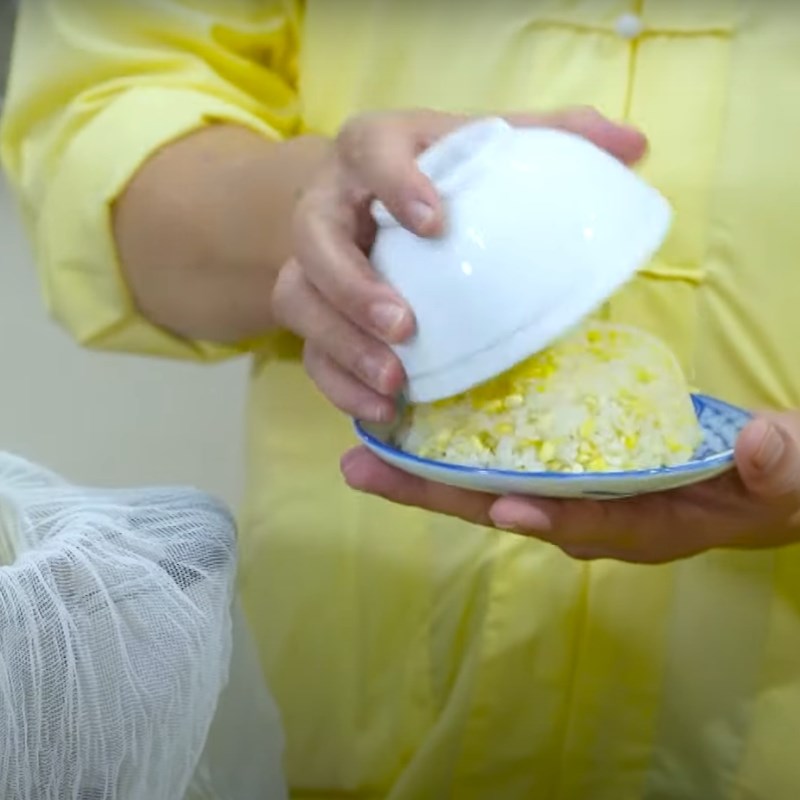 Bước 4 Thành phẩm Xôi hoa cau (xôi đỗ xanh)