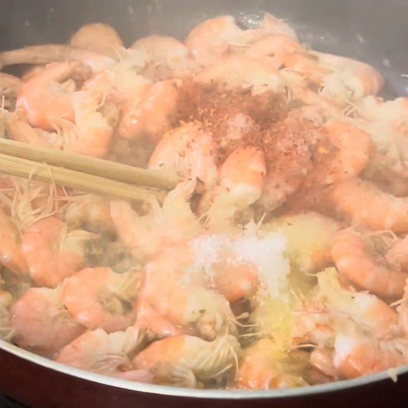 Bước 2 Xào tép Tép rang dừa