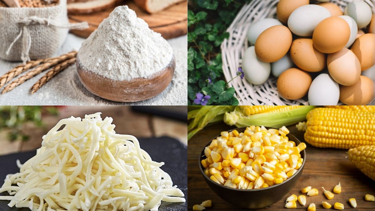 Nguyên liệu món ăn bánh bắp phô mai