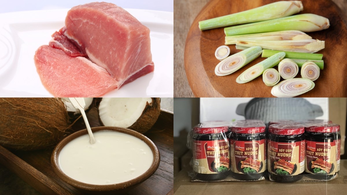 Nguyên liệu món ăn cách làm bánh mì thịt xiên nướng