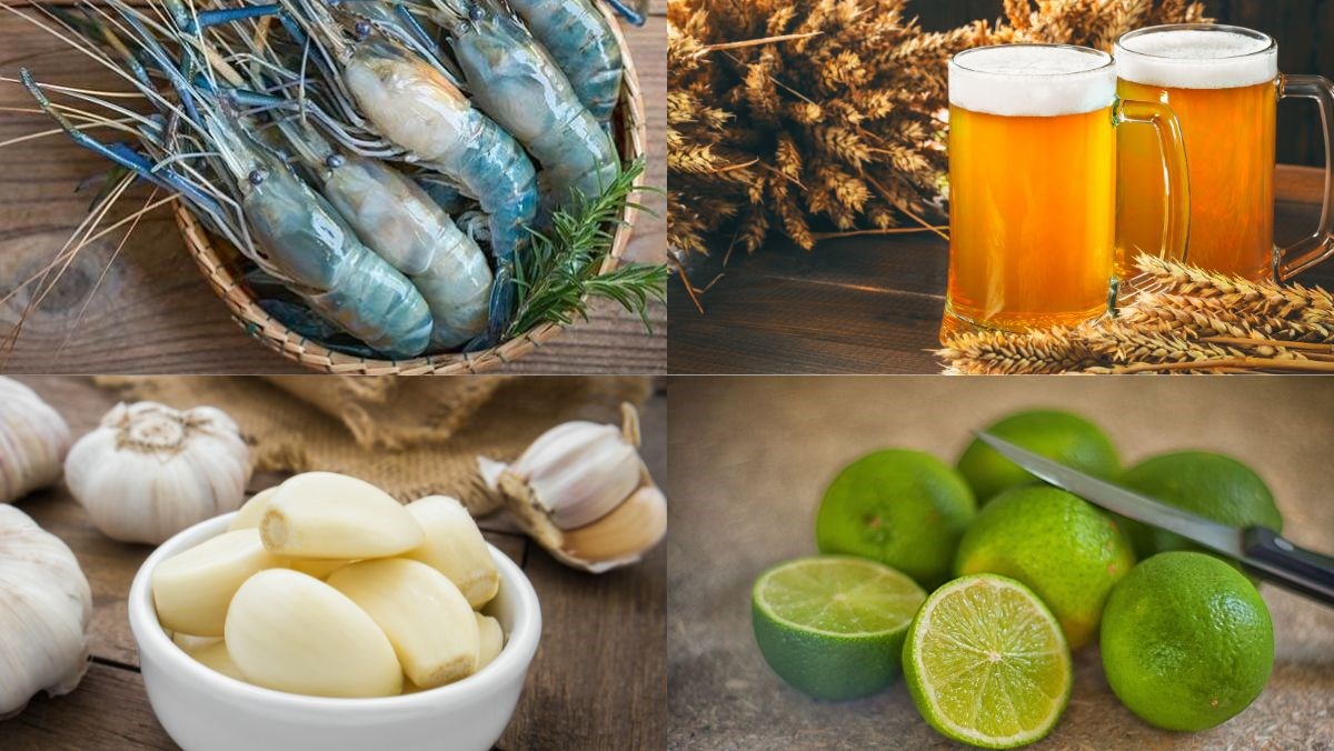 Nguyên liệu món ăn tôm càng xanh hấp