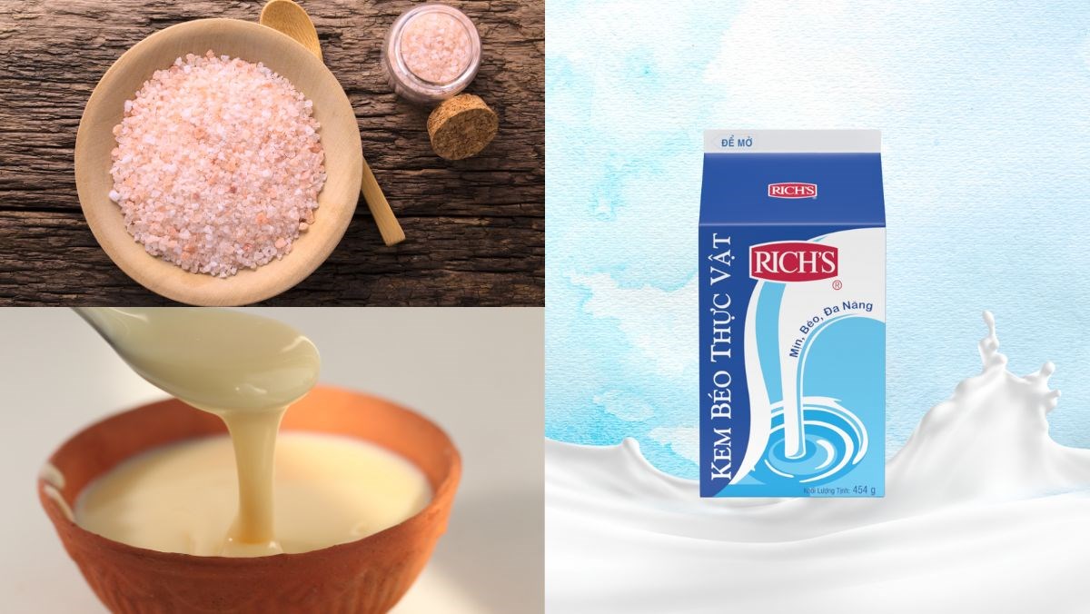 Nguyên liệu món ăn cách làm kem mặn