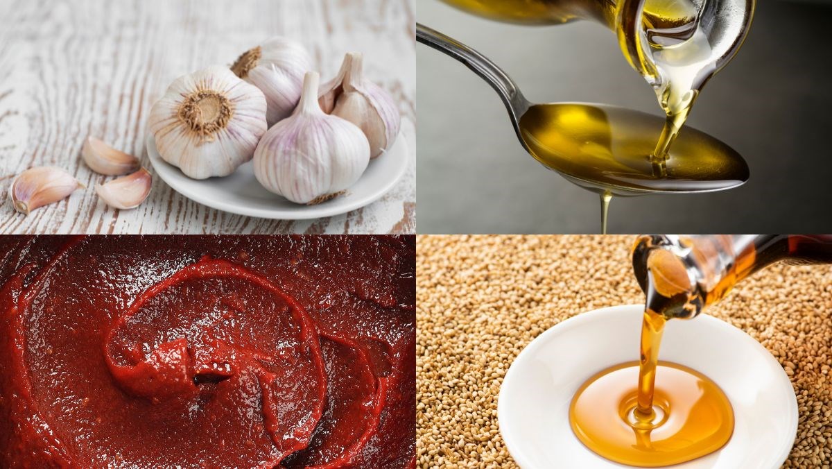 Nguyên liệu món ăn cách làm sốt trộn cơm hàn quốc