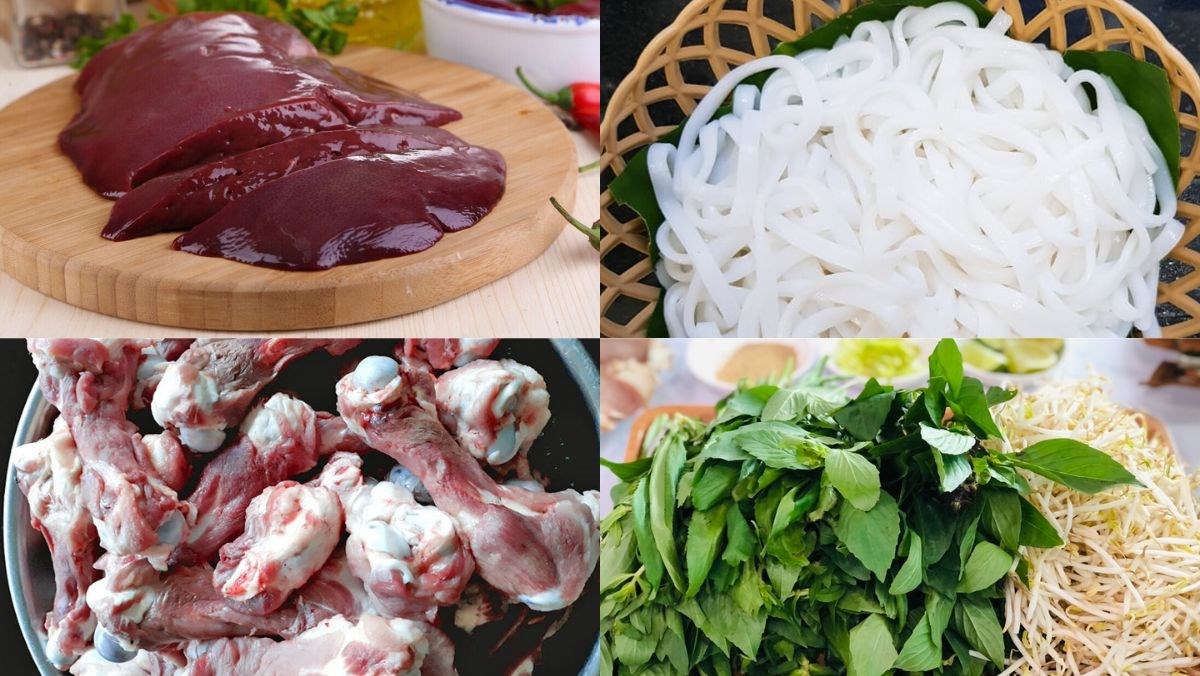 Nguyên liệu món ăn phở gan cháy