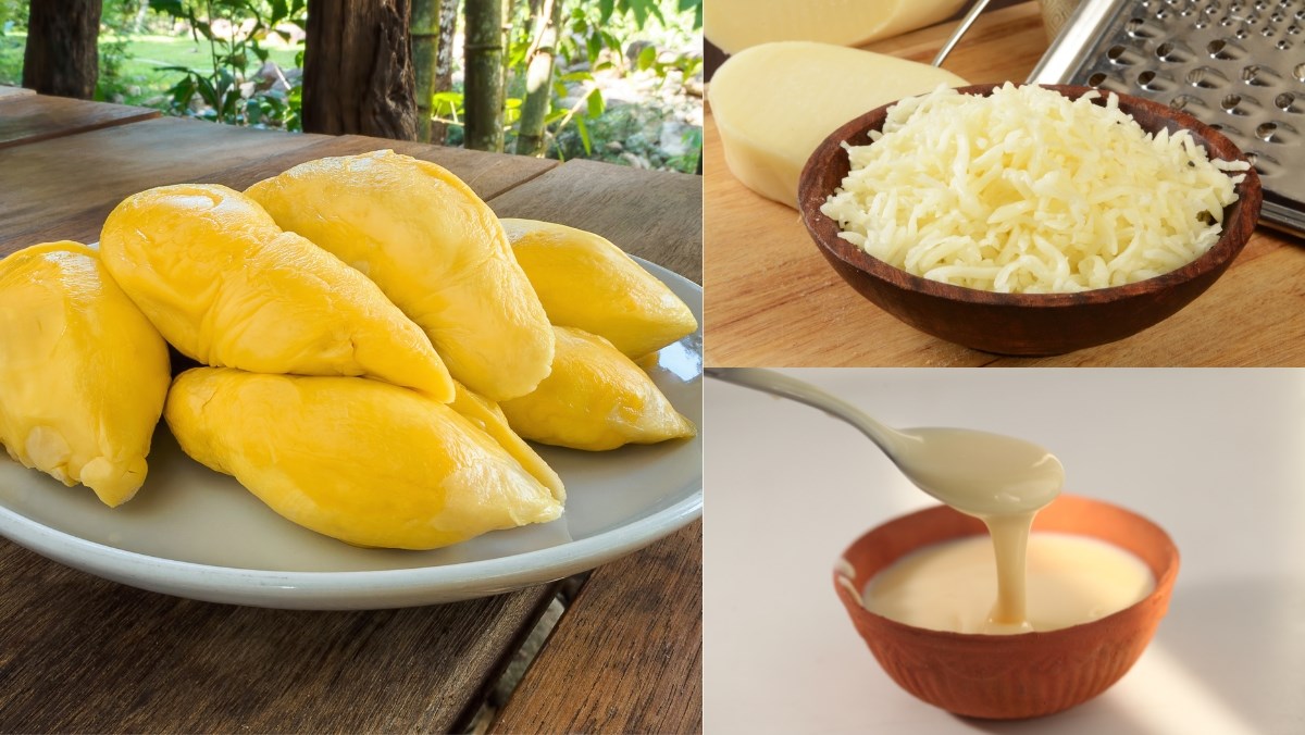 Nguyên liệu món ăn cách làm sầu riêng nướng bằng nồi chiên không dầu