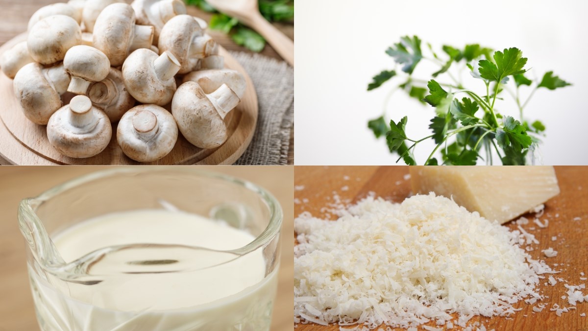 Nguyên liệu món ăn công thức sốt kem nấm