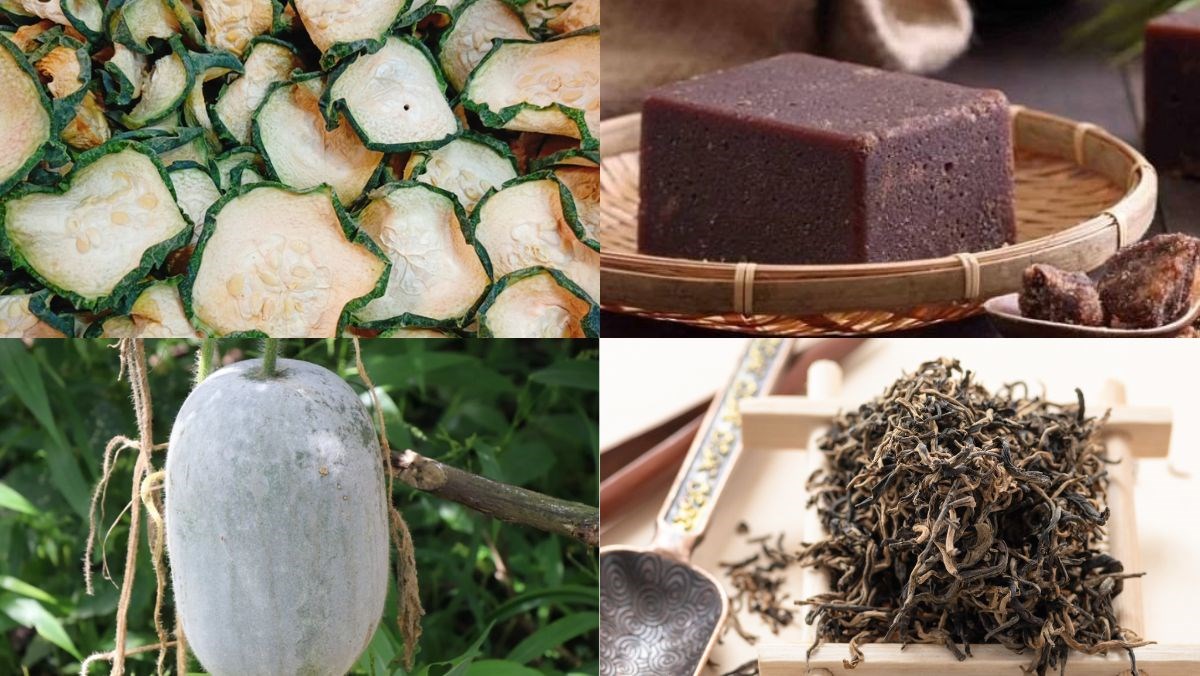 Nguyên liệu món ăn trà bí đao kinh doanh
