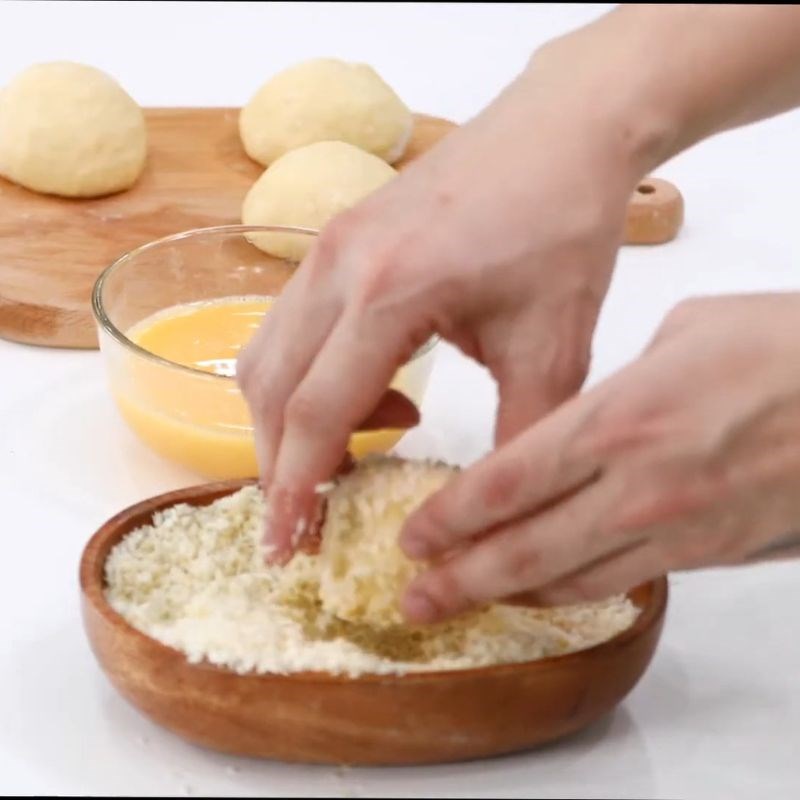 Bước 4 Chiên bánh Bánh bắp phô mai