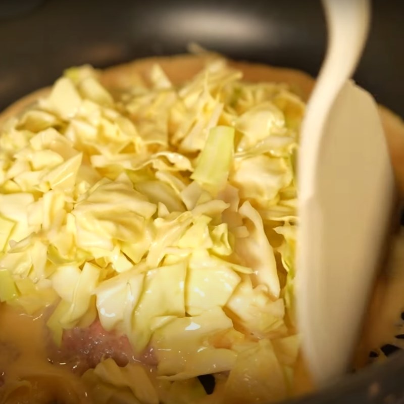 Bước 3 Chiên bánh xèo Nhật Bản Bánh xèo Nhật Bản - Okonomiyaki