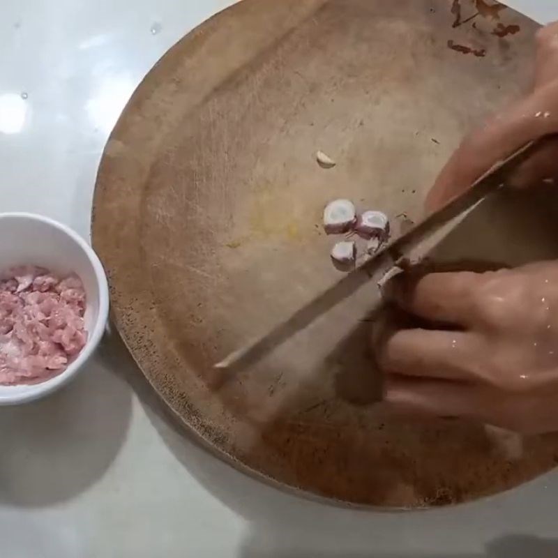 Bước 1 Chuẩn bị nguyên liệu Rau càng cua nấu canh thịt bằm