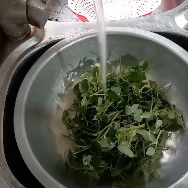 Bước 1 Chuẩn bị nguyên liệu Rau càng cua nấu canh đậu hũ