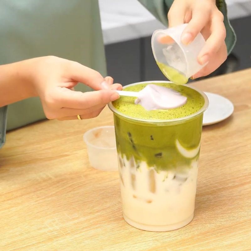 Bước 3 Hoàn thiện ly tàu hủ matcha Tàu hủ matcha