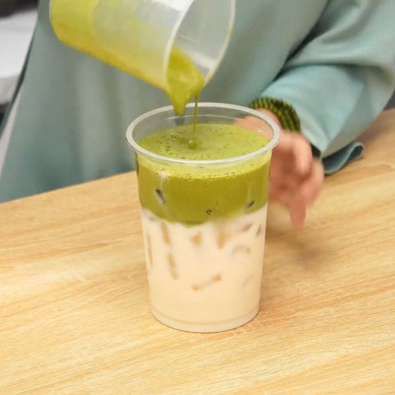 Bước 3 Hoàn thiện ly tàu hủ matcha Tàu hủ matcha