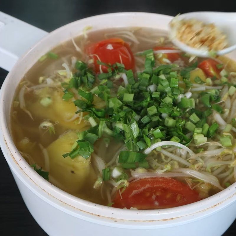 Bước 5 Hoàn thiện Canh chua thịt băm
