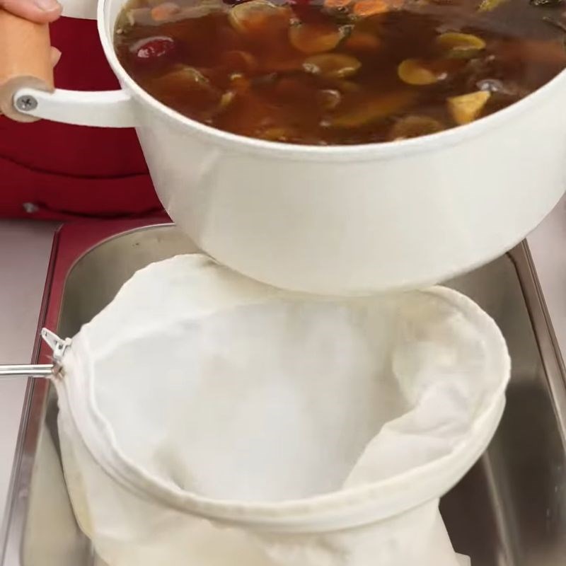 Bước 3 Kết hợp trà và sốt bí đao Trà bí đao kinh doanh