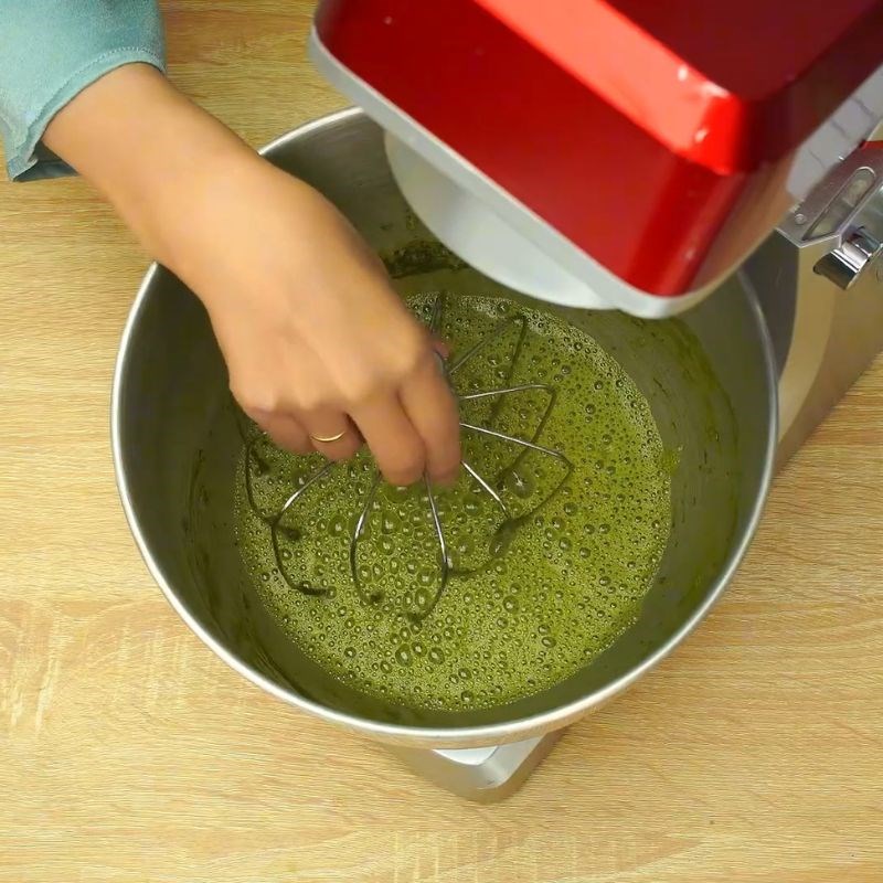 Bước 1 Khuấy tan bột matcha Tàu hủ matcha