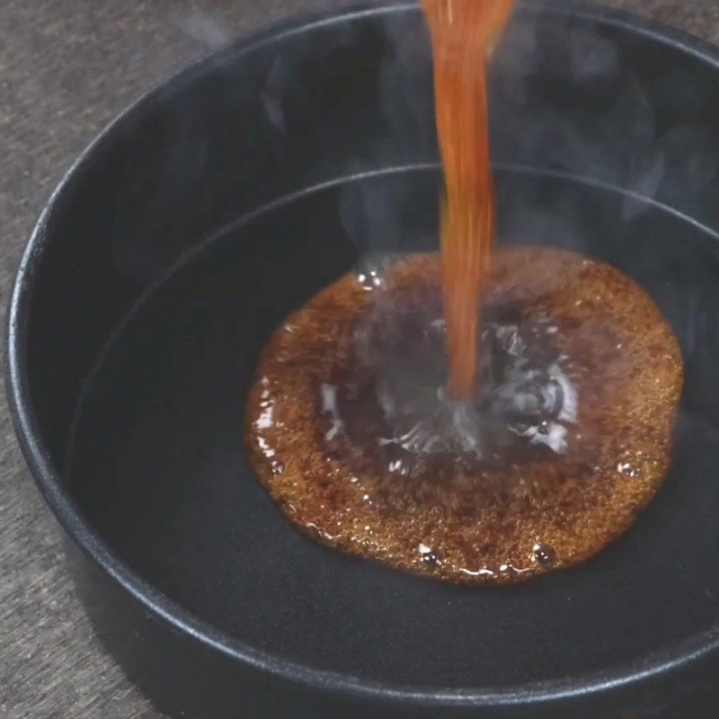 Bước 1 Làm lớp caramel Bánh flan gato sinh nhật