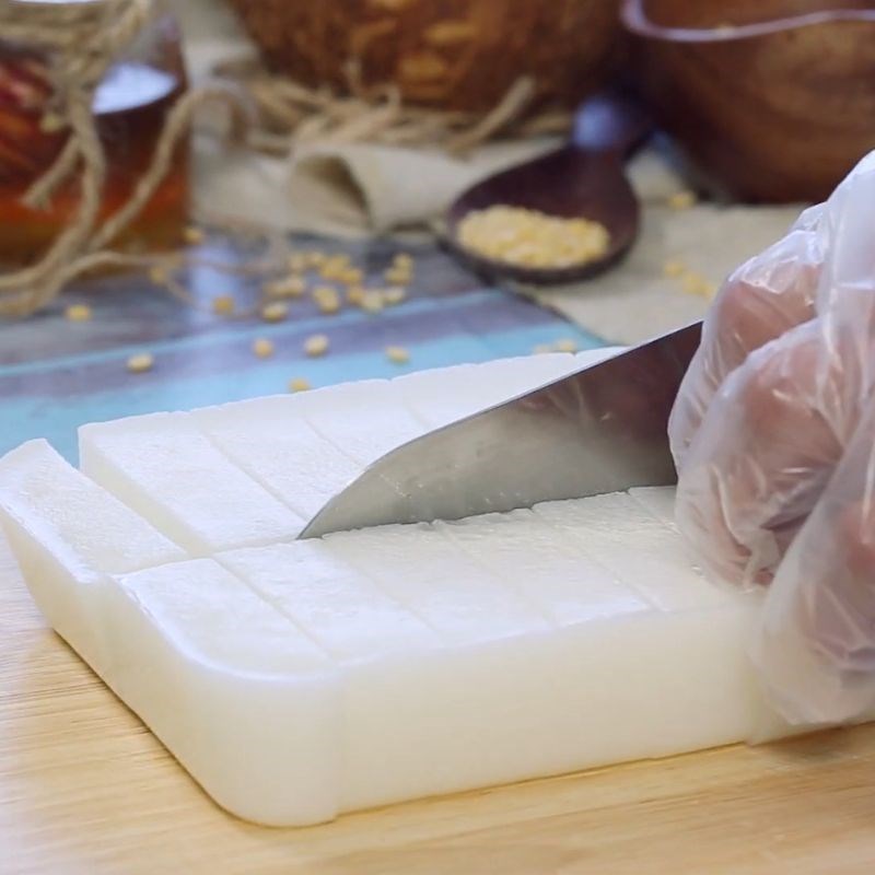 Bước 1 Làm rau câu Chè sữa