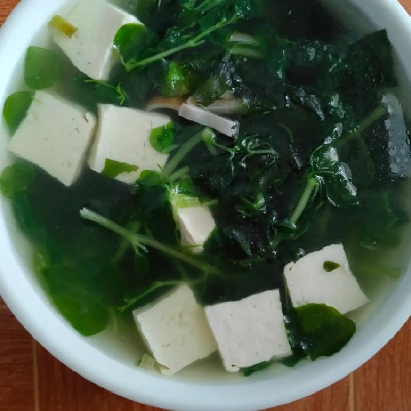 Bước 2 Nấu canh Rau càng cua nấu canh đậu hũ