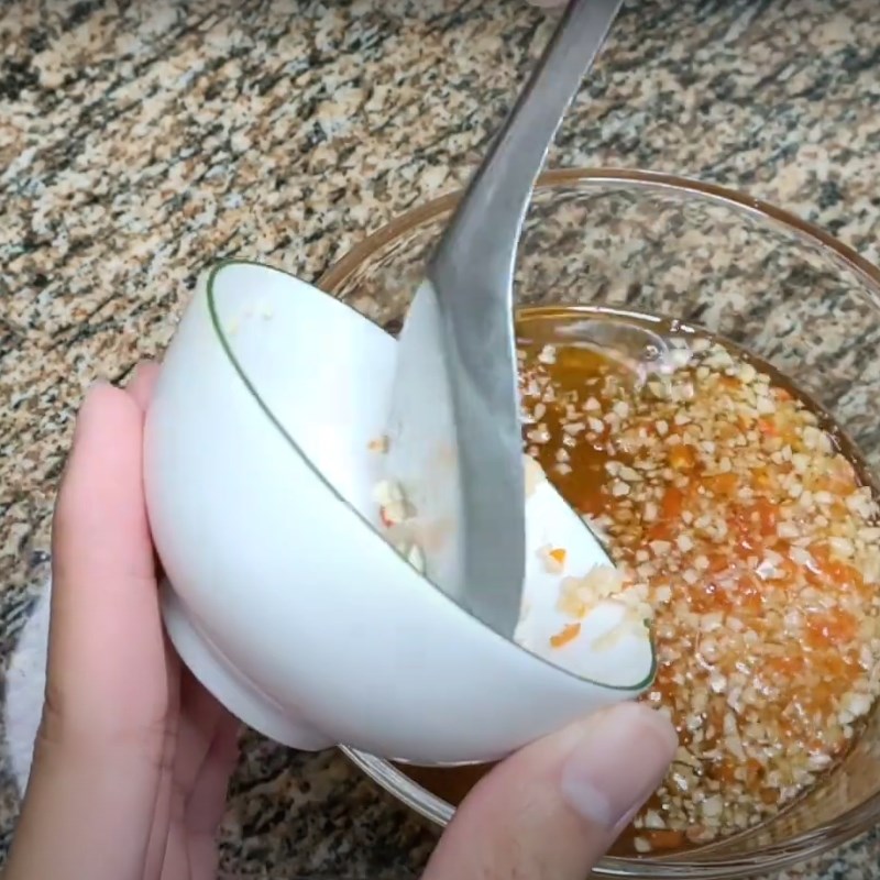 Bước 4 Pha nước mắm chay Bún thịt nướng chay