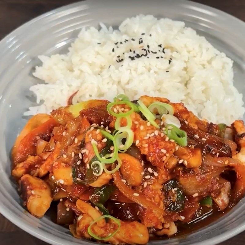 Bước 5 Thành phẩm Mực xào cay