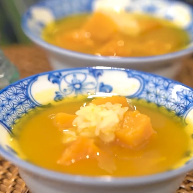 Bước 4 Thành phẩm Chè bí đỏ gạo nếp