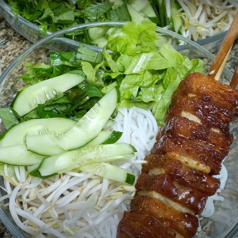 Bước 5 Thưởng thức Bún thịt nướng chay
