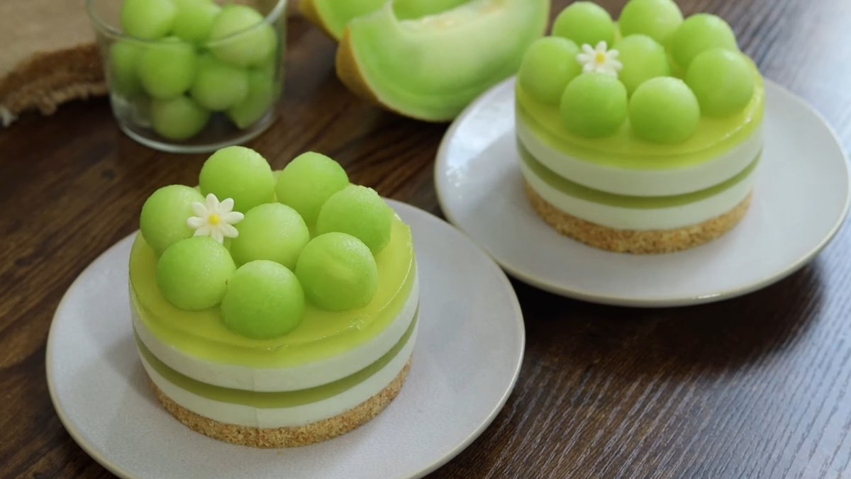 Bánh mousse dưa lưới