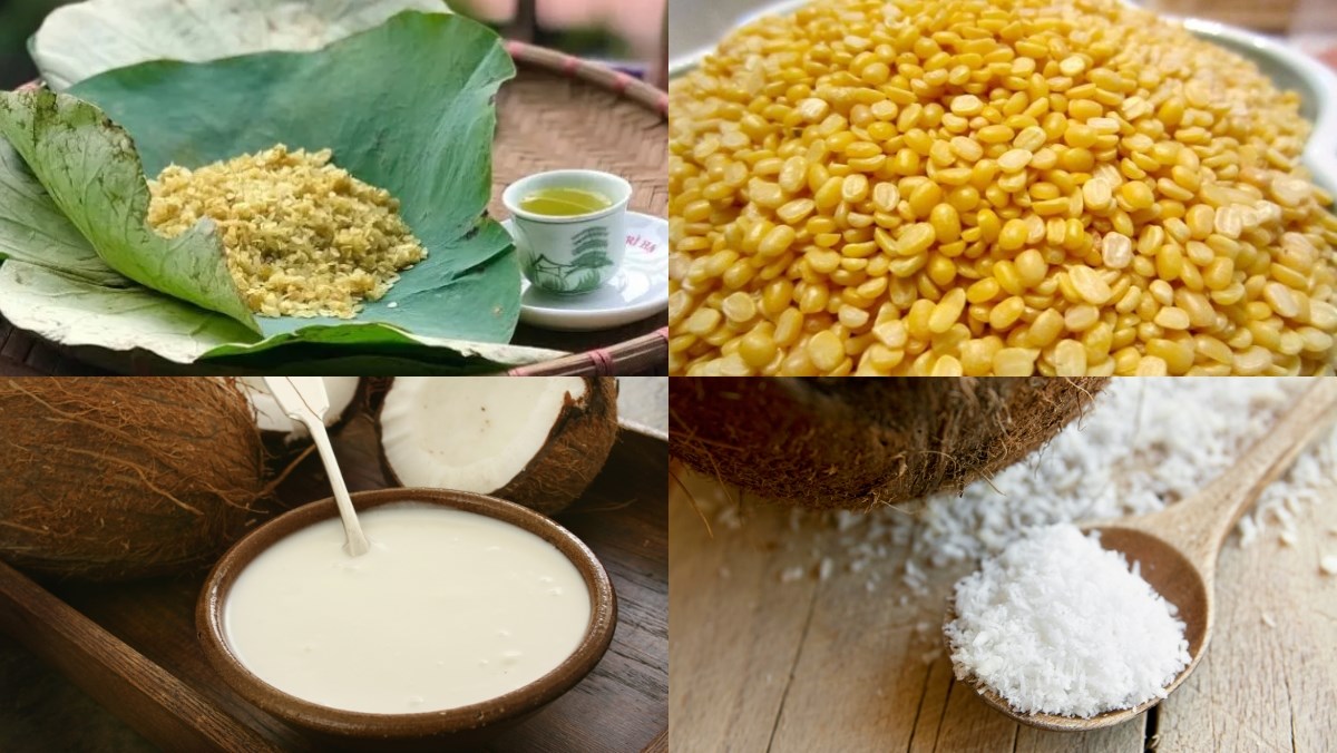 Nguyên liệu món ăn cách làm bánh mochi cốm