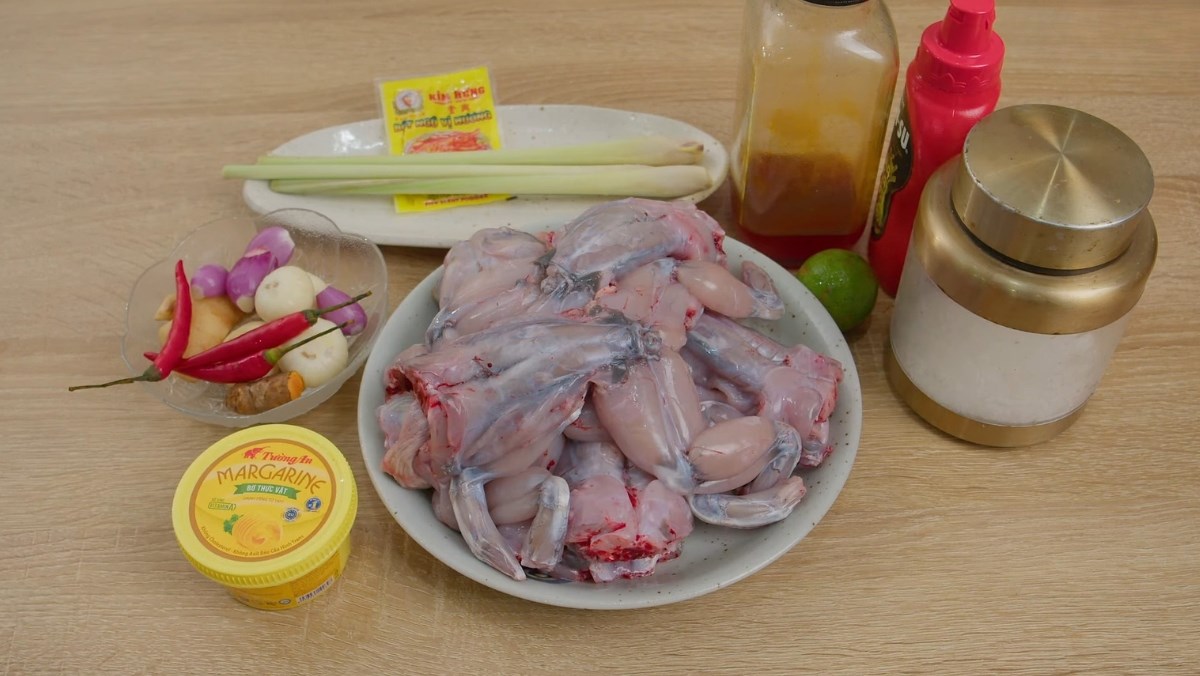 Nguyên liệu món ăn cách làm ếch chiên bơ