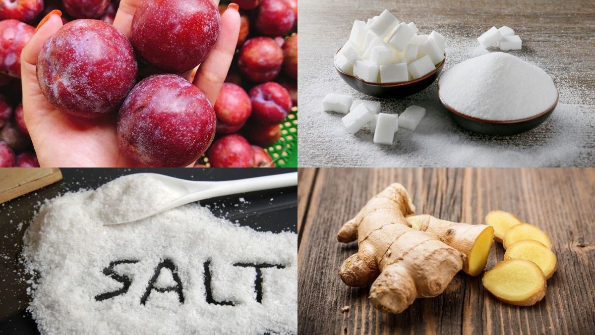 Nguyên liệu món ăn mận sấy dẻo