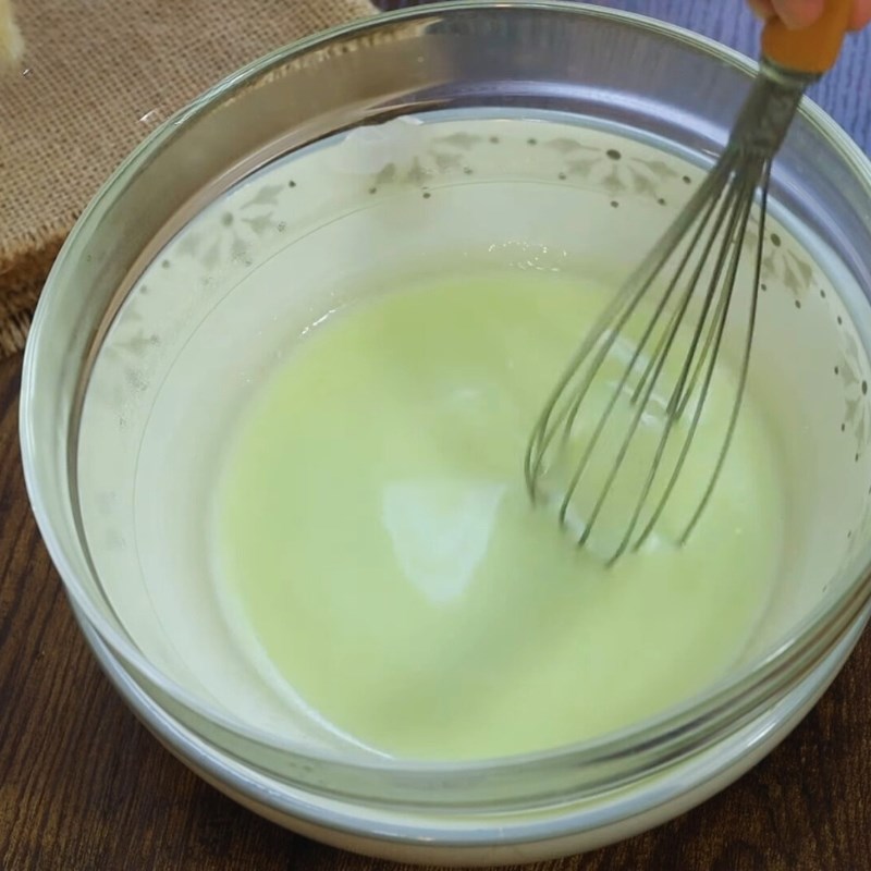 Bước 4 Làm hỗn hợp mousse dưa lưới Bánh mousse dưa lưới