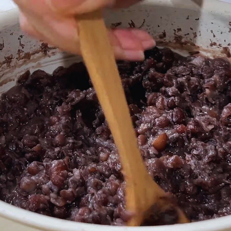 Bước 2 Làm nhân đậu đỏ Bánh mochi anh đào