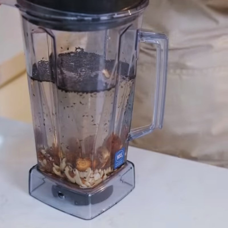 Bước 1 Nấu sữa hạt lanh mè đen hạt điều Sữa hạt lanh mè đen hạt điều