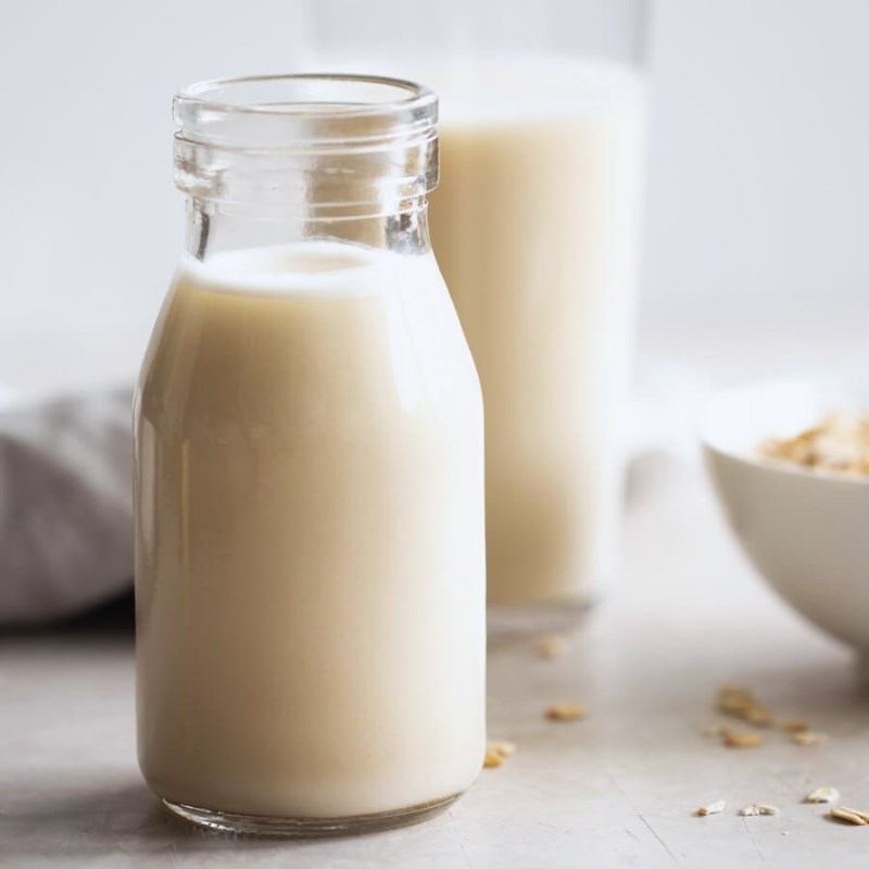 Bước 1 Ngâm hạt lanh và nấu sữa hạt lanh yến mạch Sữa hạt lanh yến mạch