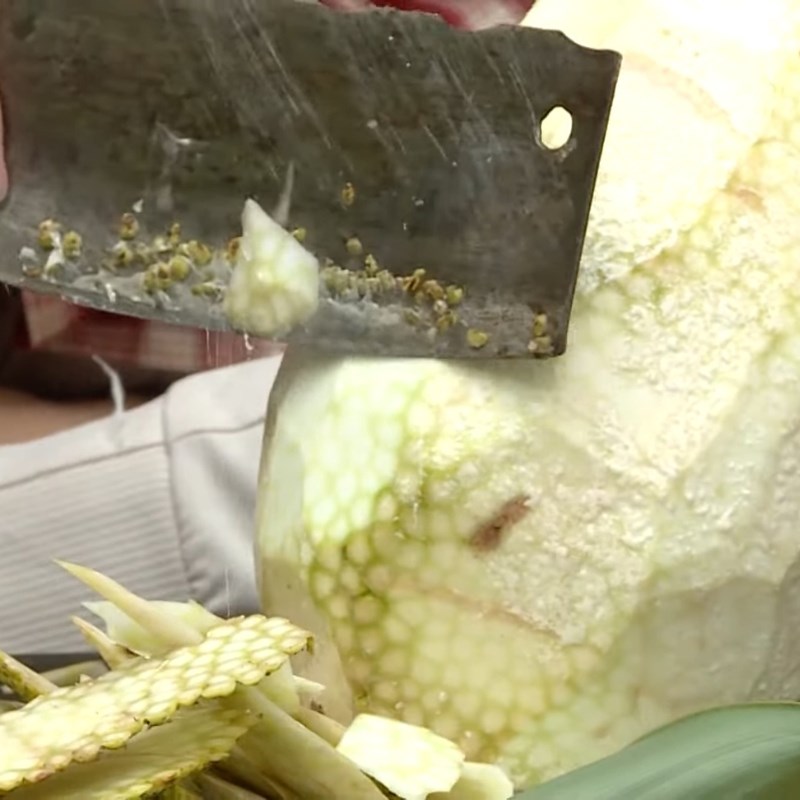 Bước 1 Sơ chế mít non Nhút Thanh Chương (nhút mít non)