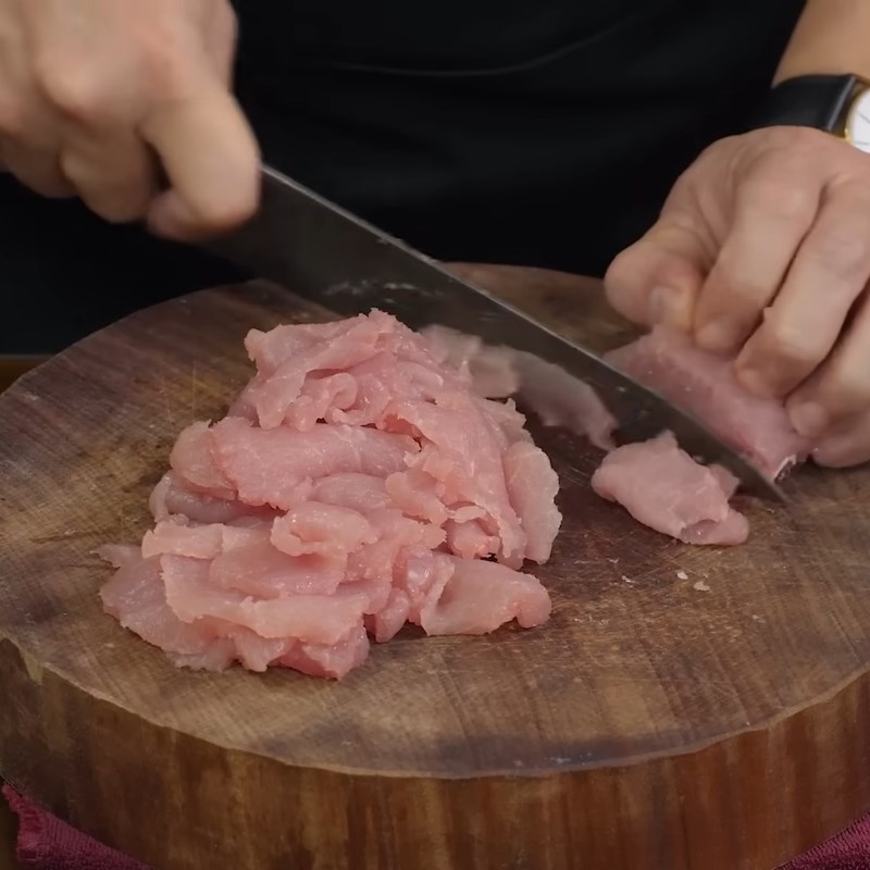 Bước 1 Sơ chế nguyên liệu Thịt thăn rim tiêu