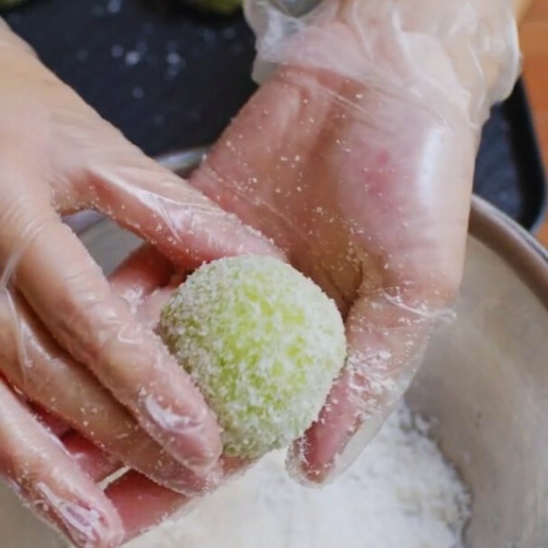 Bước 4 Tạo hình bánh Bánh mochi cốm