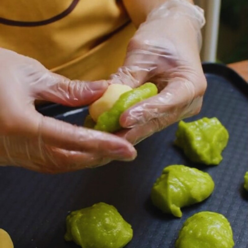 Bước 4 Tạo hình bánh Bánh mochi cốm