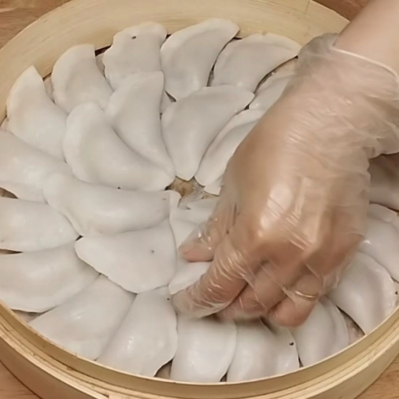 Bước 4 Tạo hình và hấp bánh Bánh xếp người Hoa
