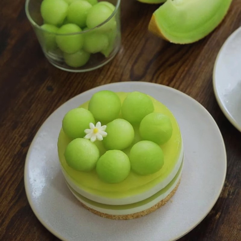 Bước 6 Thành phẩm Bánh mousse dưa lưới