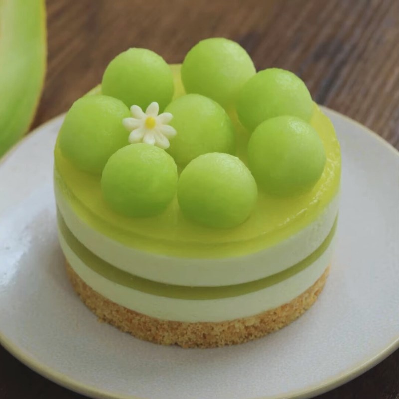 Bước 6 Thành phẩm Bánh mousse dưa lưới