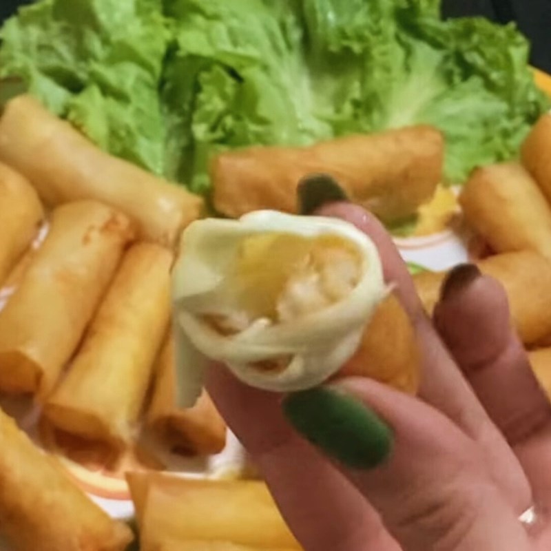 Bước 6 Thành phẩm Chả giò hải sản phô mai kéo sợi