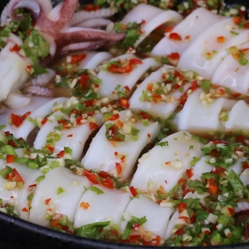 Bước 5 Thành phẩm Mực hấp Thái