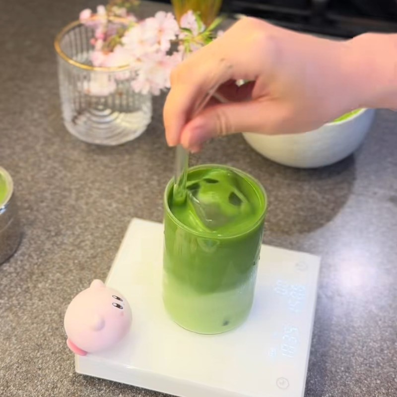 Bước 3 Thành phẩm Matcha latte cold whisk