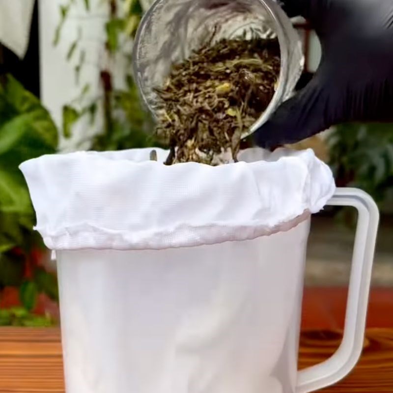 Bước 1 Tráng trà (Đánh thức trà) Trà lài