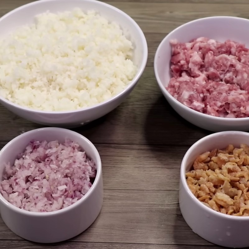 Bước 3 Xào nhân Bánh bột (bánh đúc người Hoa)