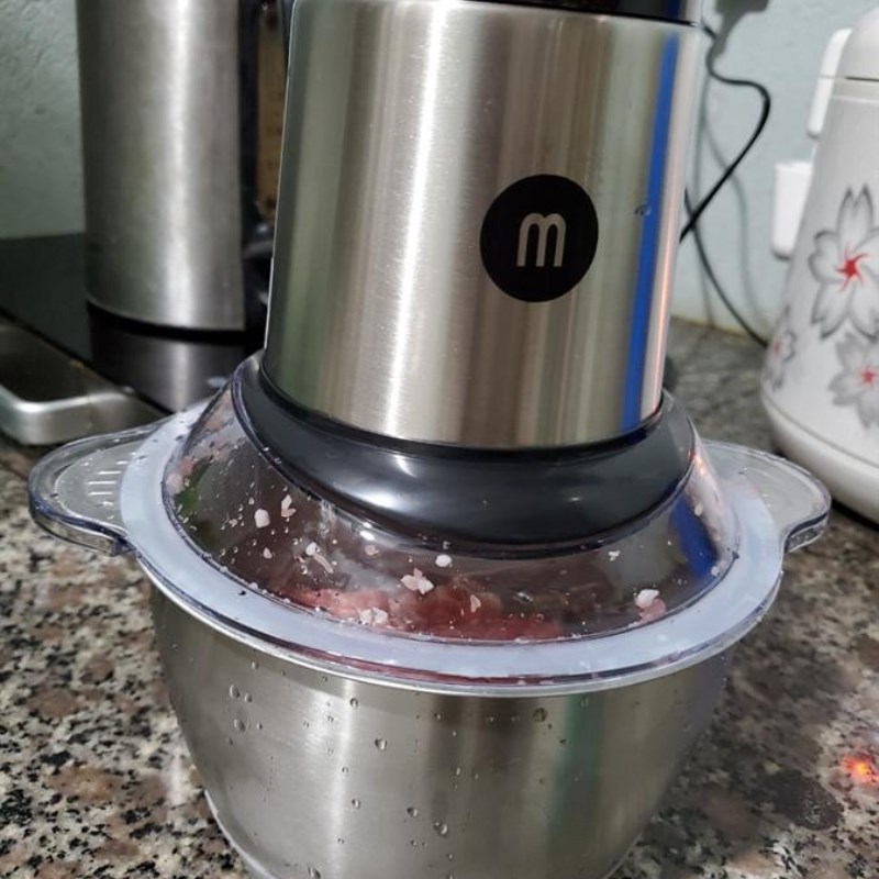 Bước 1 Xay thịt Thịt băm rang cháy cạnh